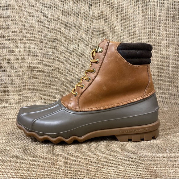 🛑SOLD🛑  Sperry Duck Boots Top sider Brown Waterproof  Size 9.5 - Picture 3 of 10